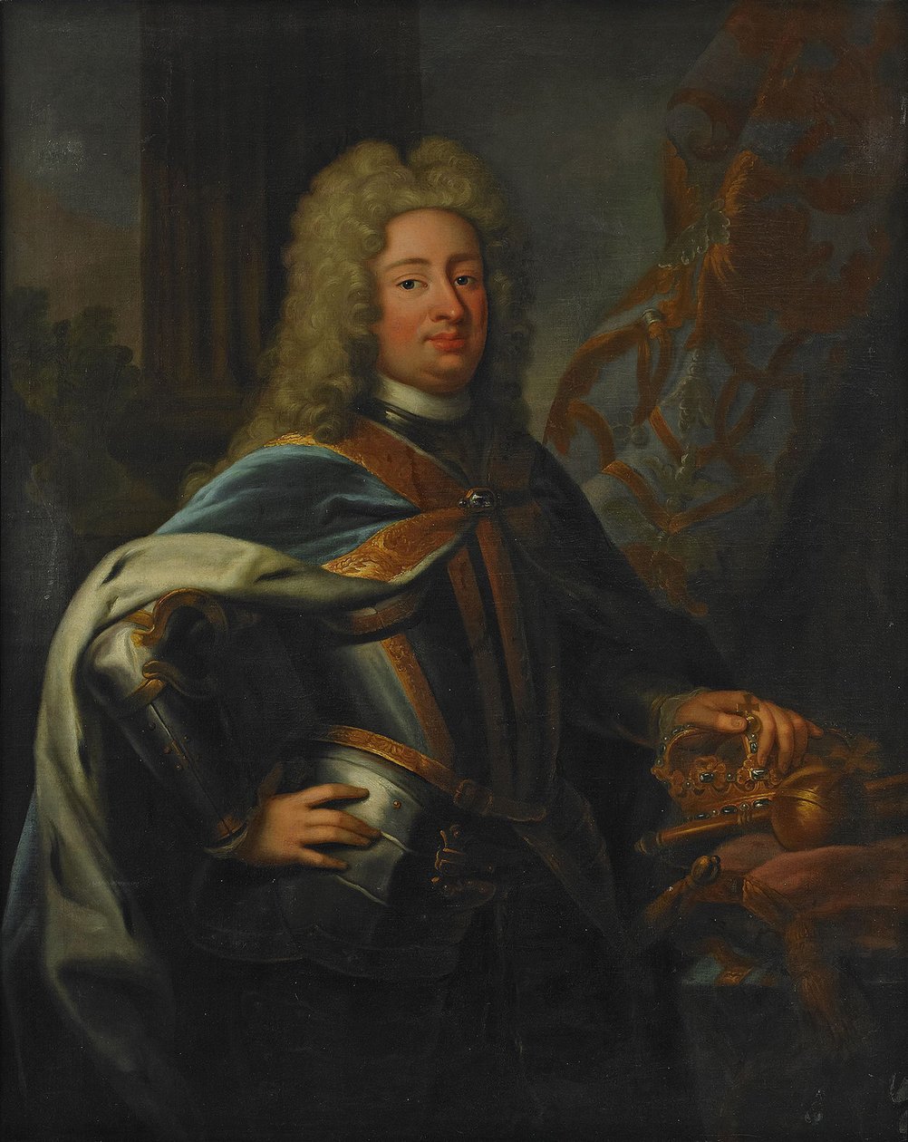 İsveç Kralı I. Frederick'in Portresi 1676-1751 by George Engelhardt Schroeder