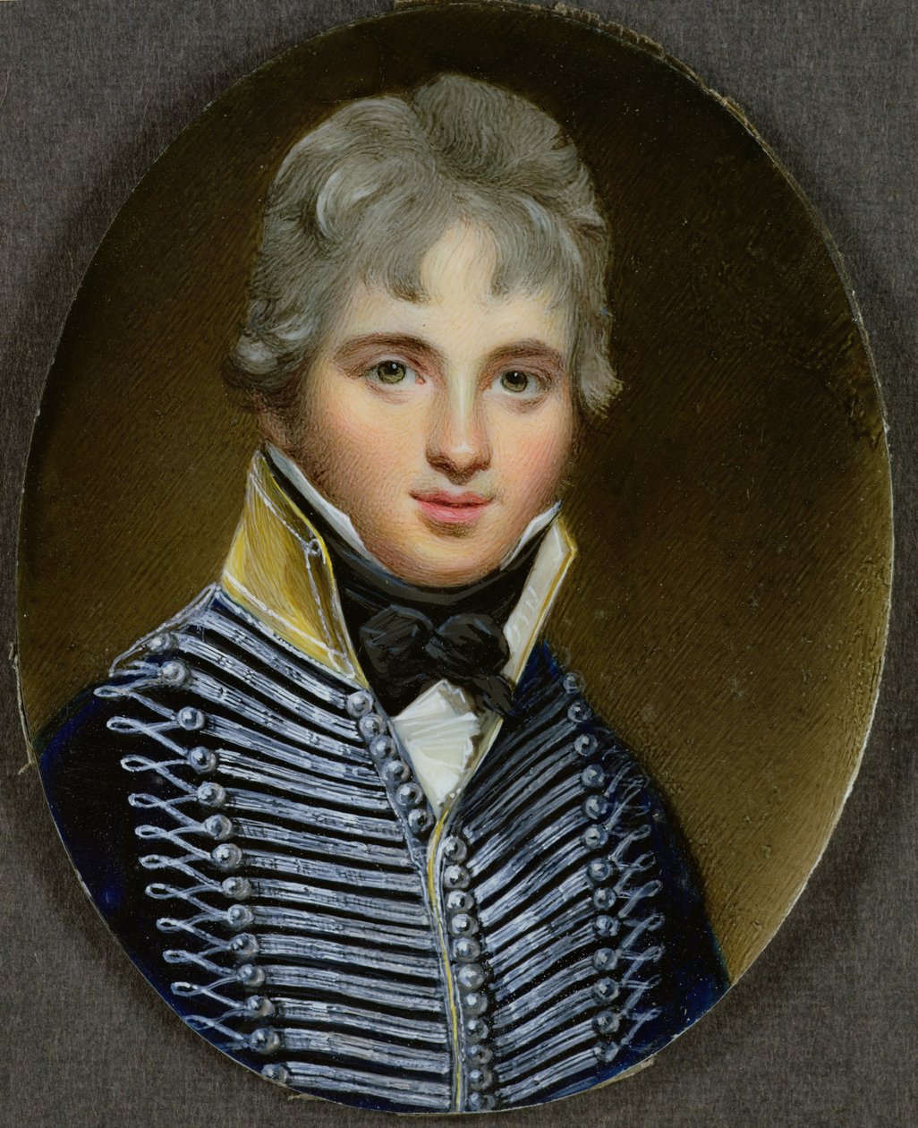 William Howe de Lancey'nin minyatürü (d.1815), Cornet 17. Hafif Ejderhalarda ve Wellington'da yaver olarak görev yapıyordu, 1807 by George Engleheart