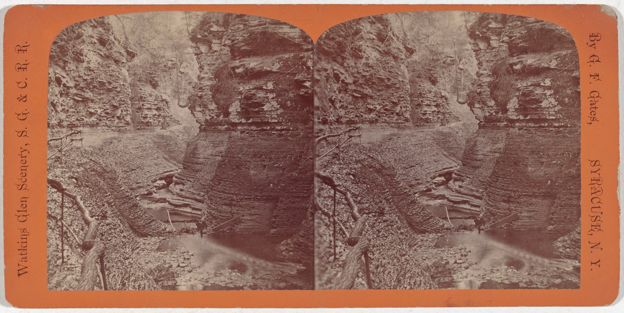 Watkins Glen Manzarası, Spiral Gorge by George F. Gates