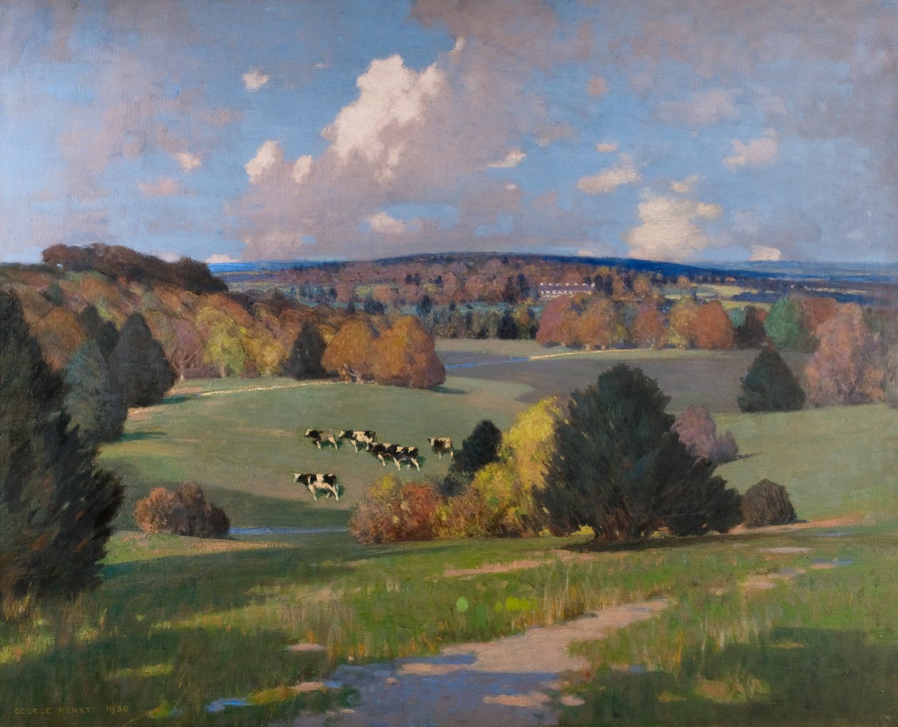 Sığırlarla Sussex Manzarası by George F. Henry