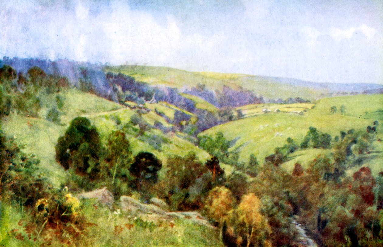 Harrogate, Yorkshire, 1924-1926 yakınlarındaki Tepelerde. by George Franck Nicholls