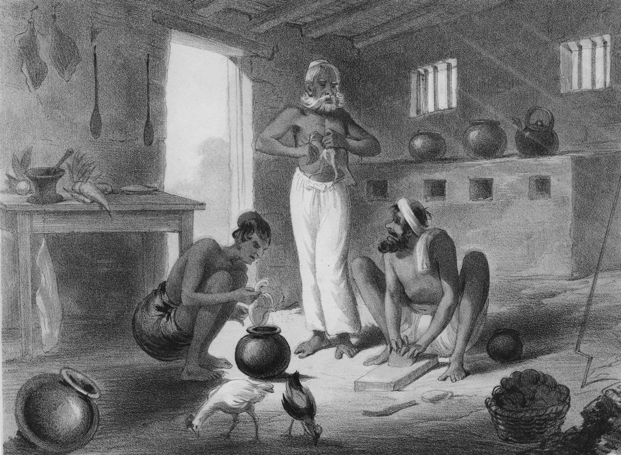 Aşçı Odamız, c.1858 (litografi) by George Francklin (after) Atkinson