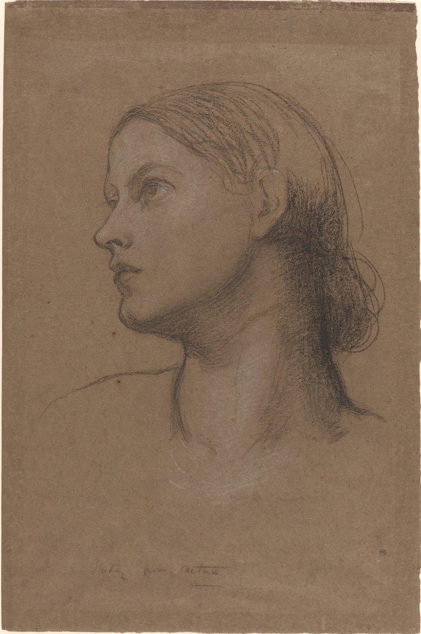 Genç Bir Kadının Başı by George Frederic Watts