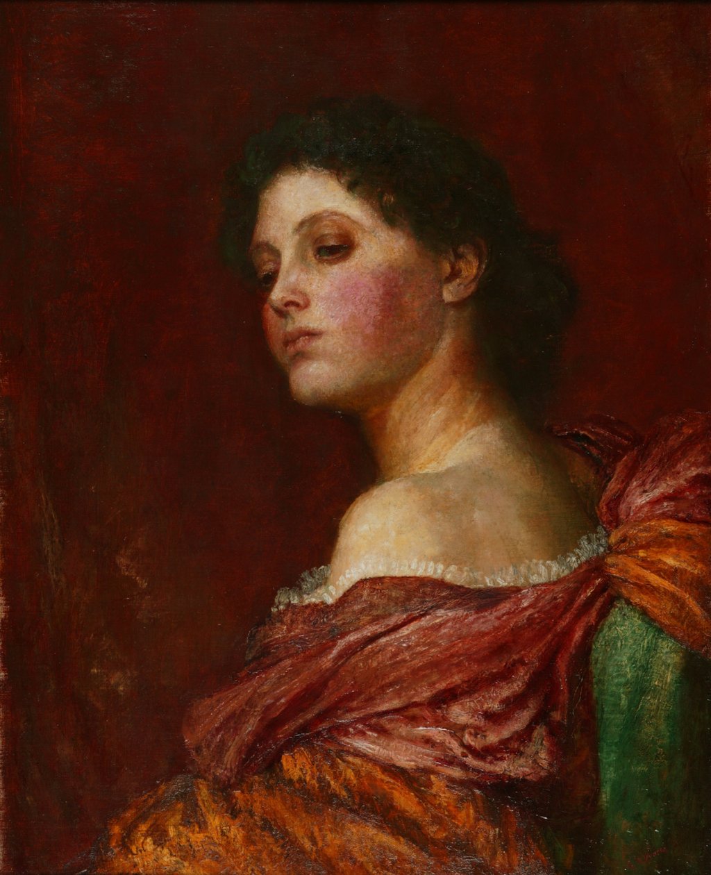 The Coquette, 1880 dolayları (tuval üzerine yağlıboya) by George Frederic Watts