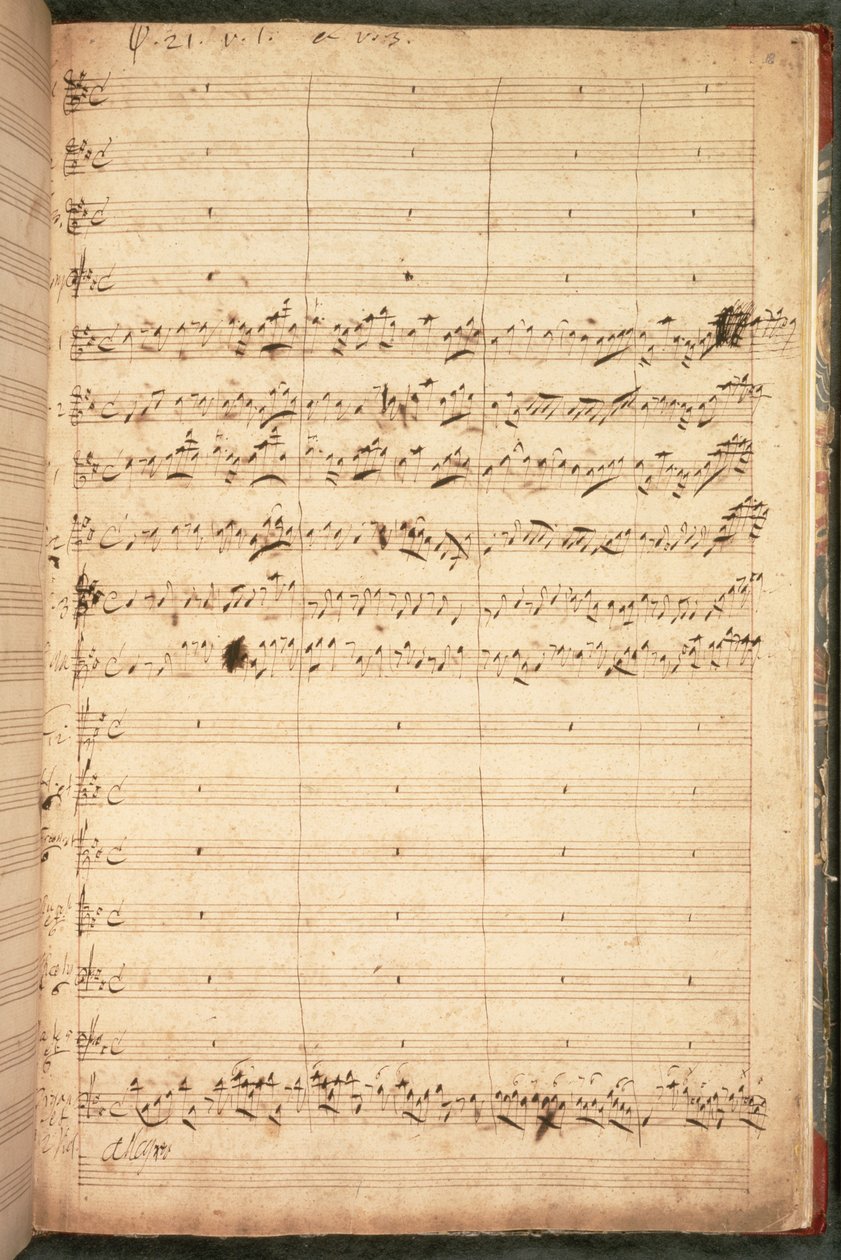 R.M.2.h.5 f18 II. George ve Kraliçe Caroline için Taç Giyme Marşı için Orijinal Skor by George Frederick Handel