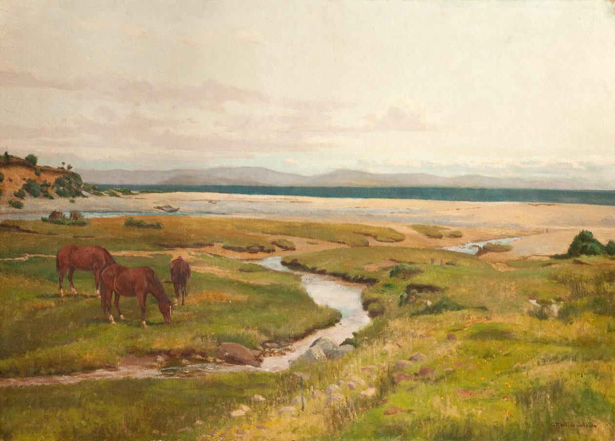 Atlarla Sahil Manzarası by George Frederick Waldo Johnson