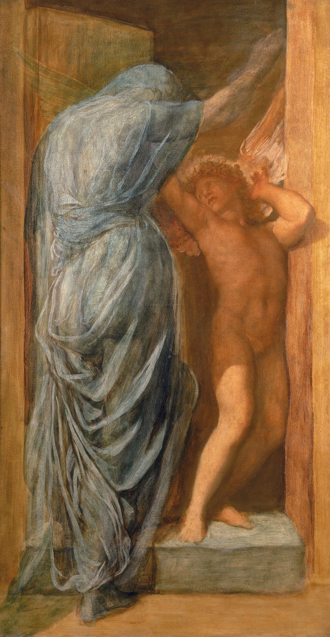 Aşk ve Ölüm (panelde yağlı boya) by George Frederick Watts