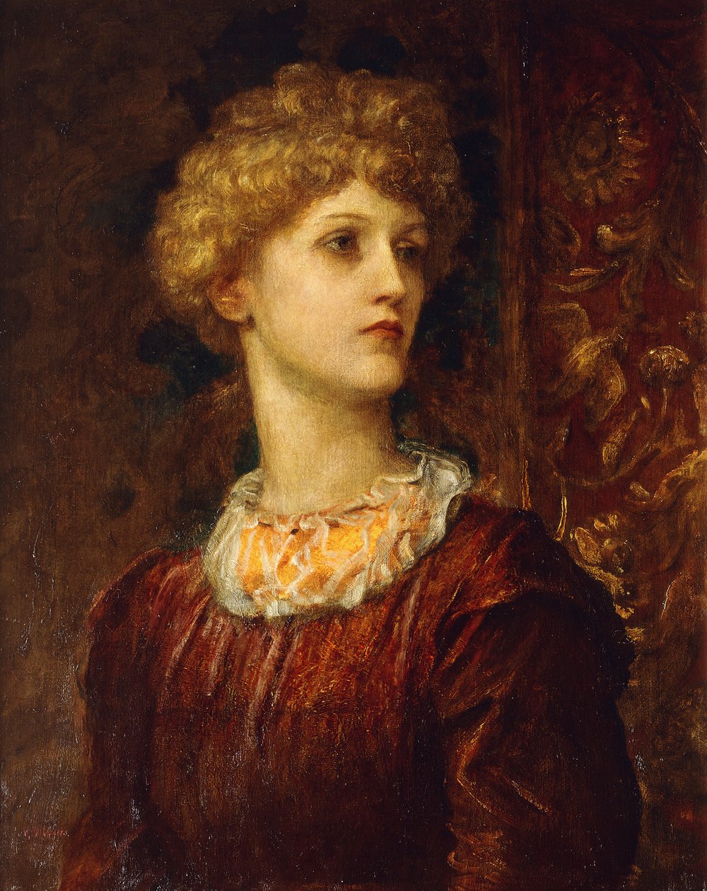 Dorothy Dene Portresi, Göğüs Uzunluğu, by George Frederick Watts