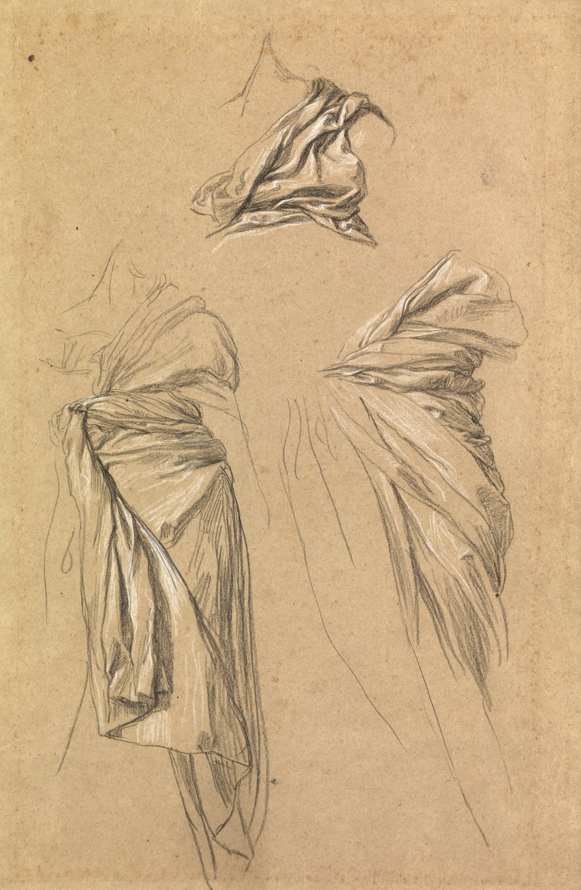 "Zaman, Ölüm ve Yargı" da Ölüm Figürü İçin Perdelik Çalışmaları, 1865-66 by George Frederick Watts