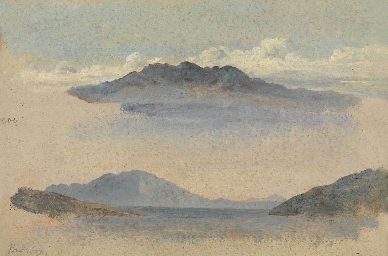 Kos Adası (kağıt üzerinde yağlı boya) by George Frederick Watts