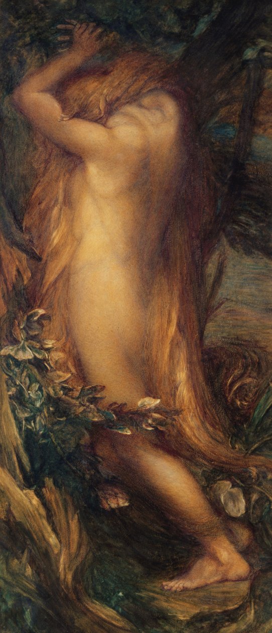 Eve Repentente, c, 1865-97 (tuval üzerine serilmiş kağıt üzerine karışık teknik) by George Frederick after Watts