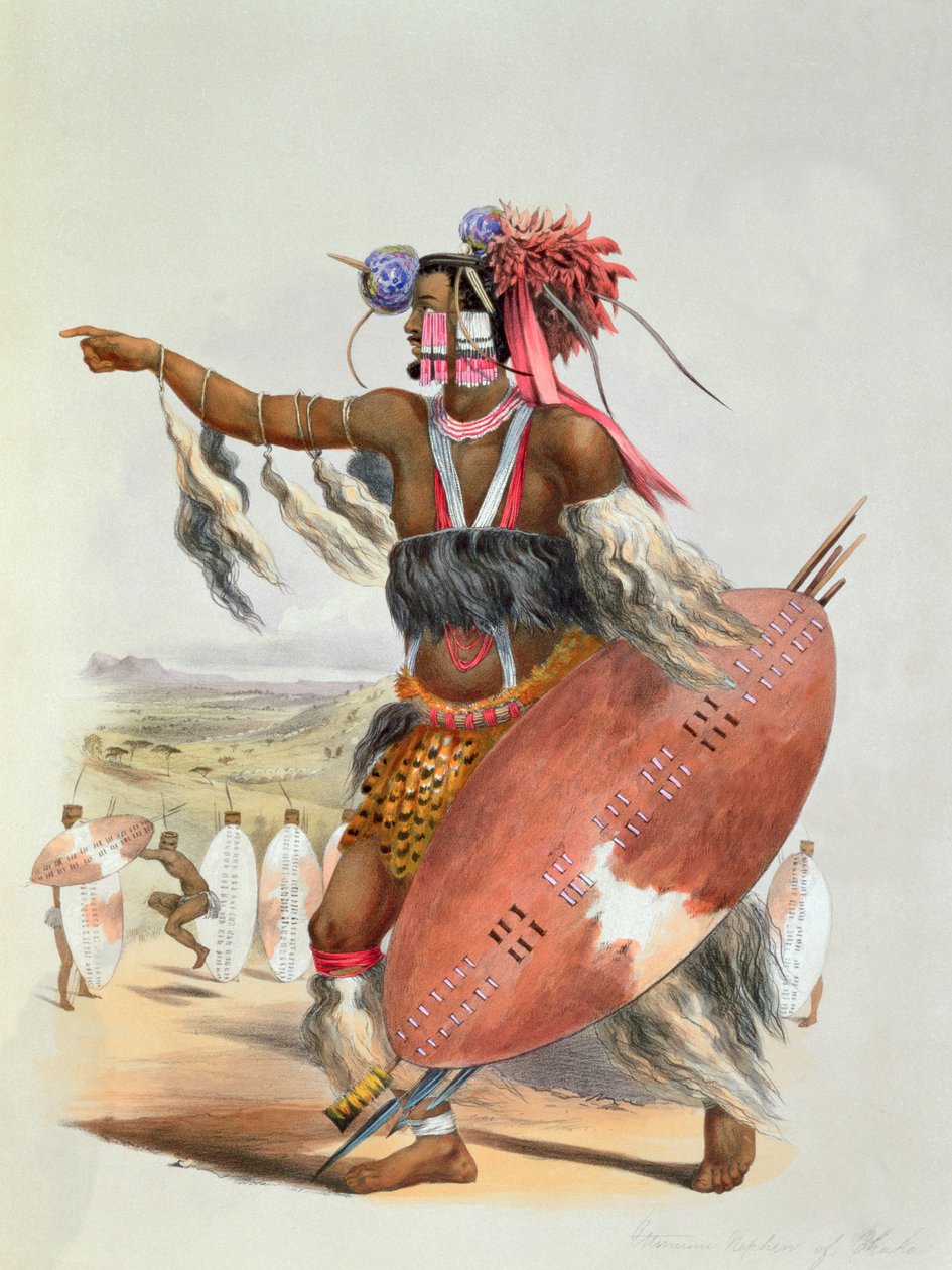Zulu savaşçısı, Utimuni, merhum Zulu kralı Chaka