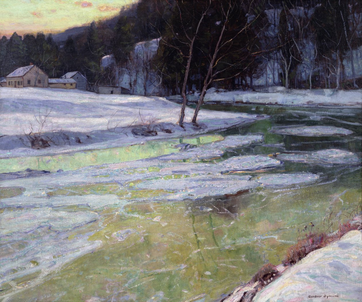 Sessizlik ve Akşam Işığı (tuval üzerine yağlıboya) by George Gardner Symons