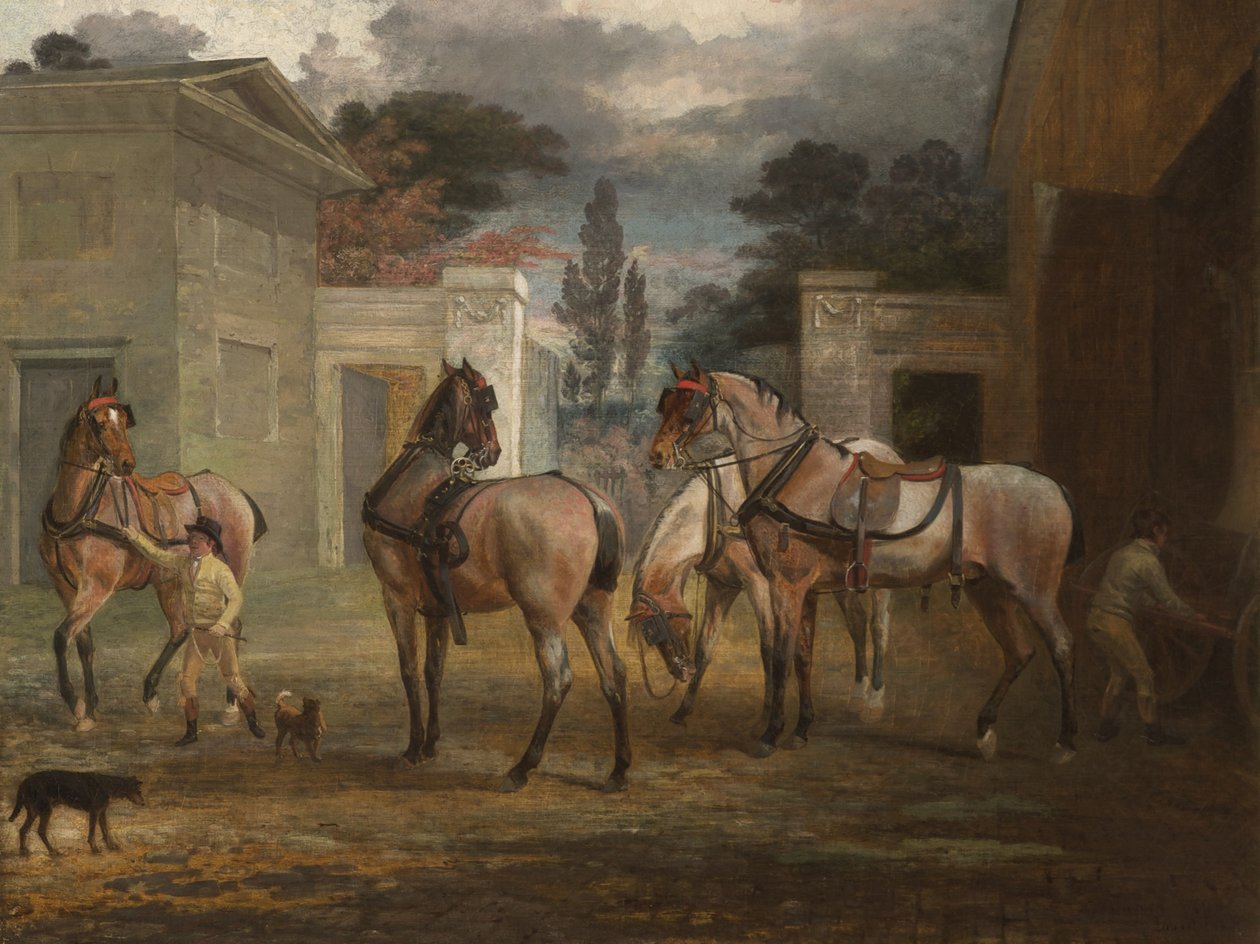 İki Damatlı Dört Roan Koç Atı, 1792 by George Garrard