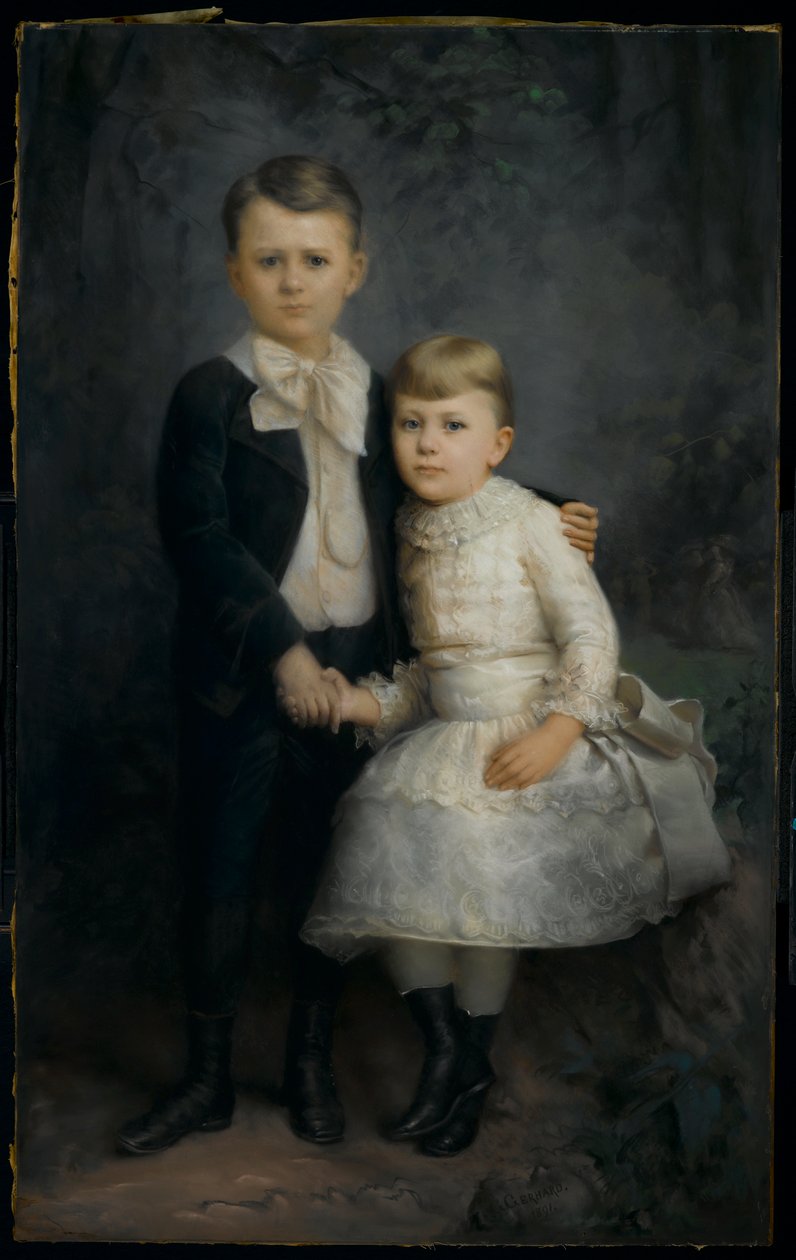 İki Çocuğun Portresi, 1891 by George Gerhard