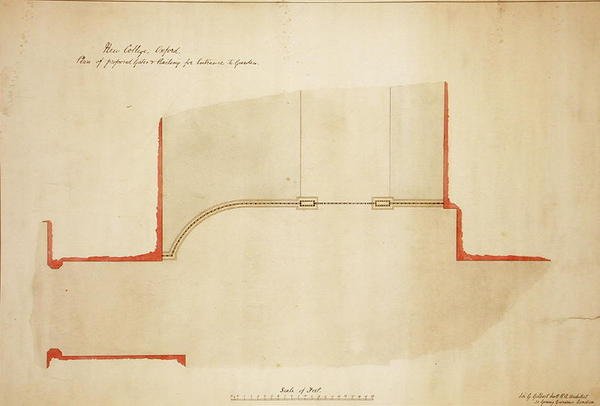 New College Oxford: Bahçeye Giriş için Önerilen Kapılar ve Korkuluklar by George Gilbert Scott