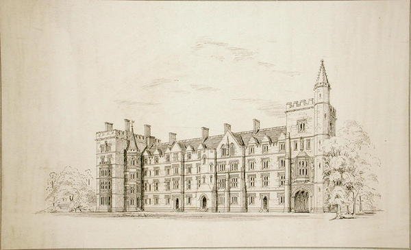 New College Oxford: Önerilen Yeni Binalar by George Gilbert Scott