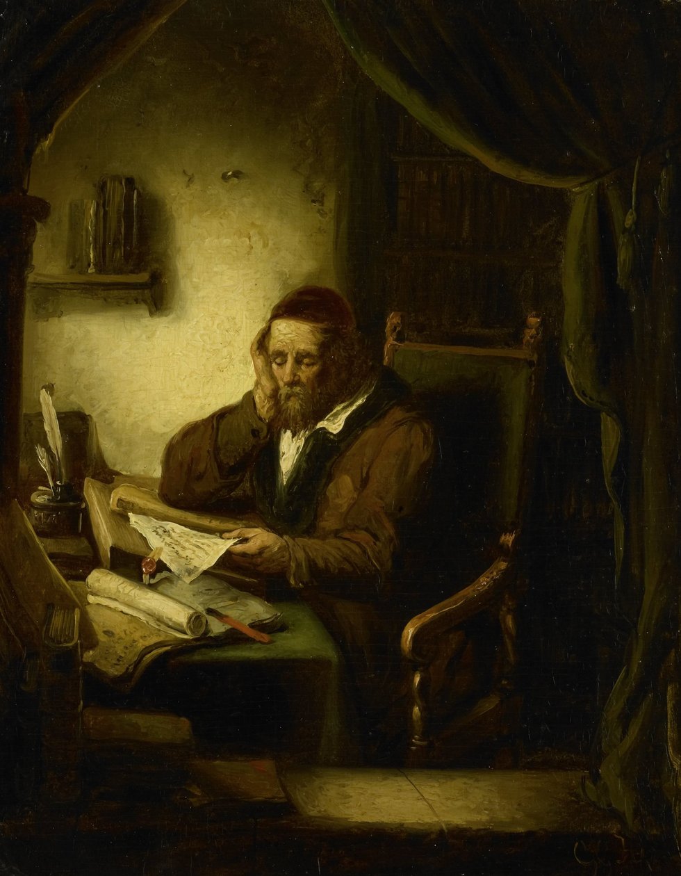 Yaşlı Adam Çalışmasında by George Gillis Haanen