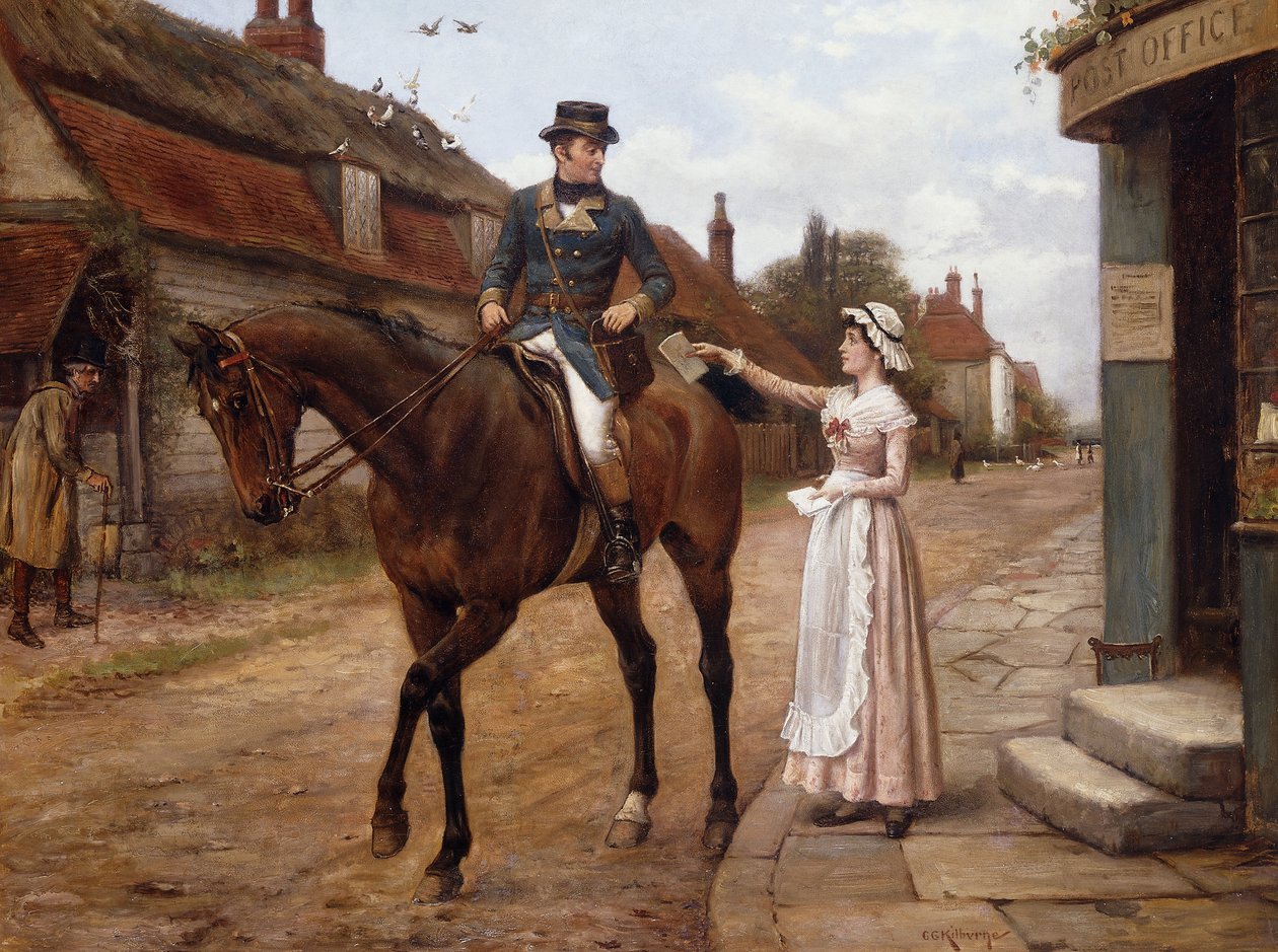 Posta Toplama, by George Goodwin Kilburne