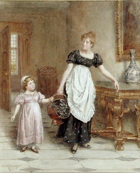 Birçok El Hafif İşler Yapar (kağıt üzerine suluboya) by George Goodwin Kilburne