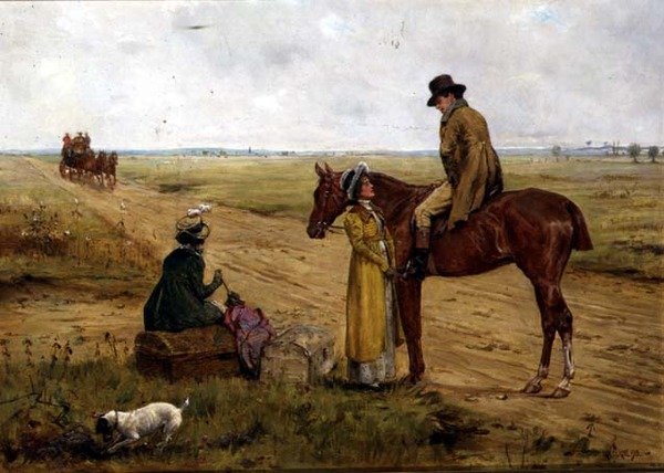 Sahne Koçunu Beklerken by George Goodwin Kilburne