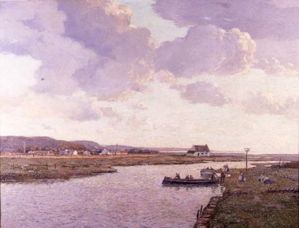 Rhyl Estuary, Kuzey Galler (tuval üzerine yağlı boya) by George Graham