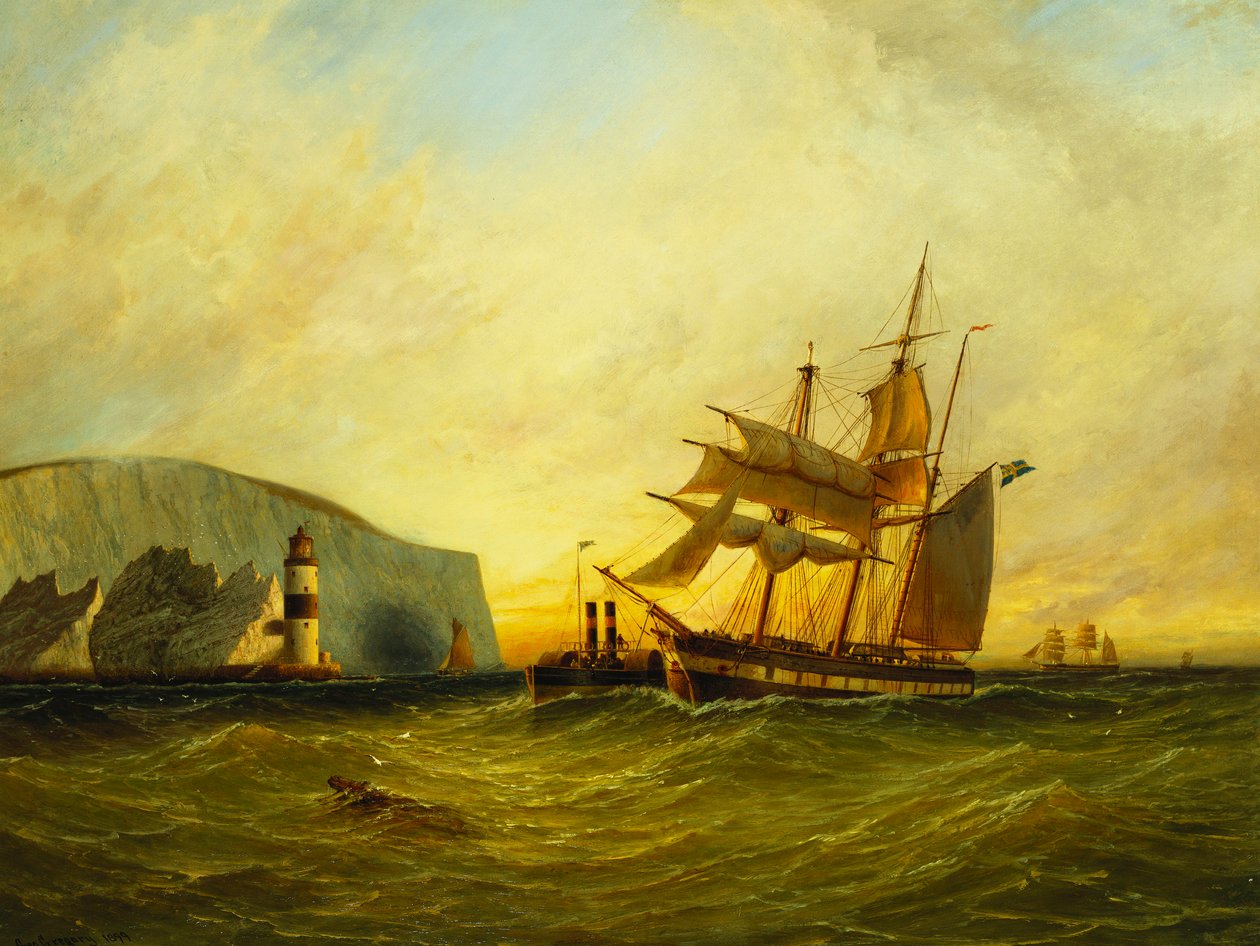 İğnelerin Kapalı, Wight Adası by George Gregory