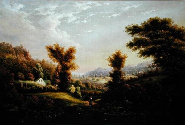 Yoldaki Kız (tuval üzerine yağlı boya) by George Gunter Hartwick