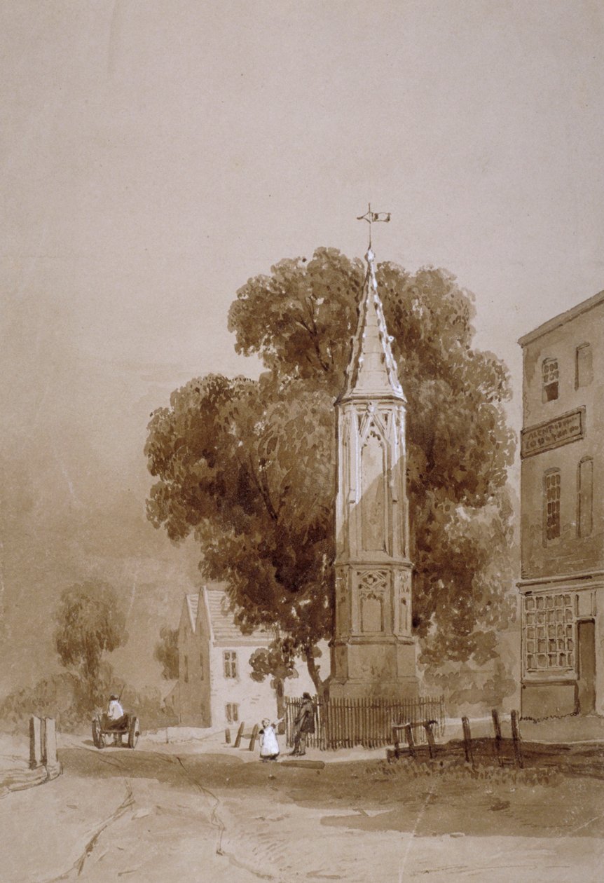 Tottenham High Road, Londra, c1820 by George Harley