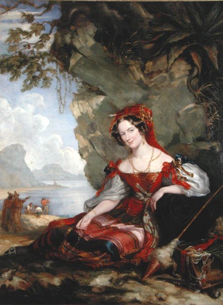 Bir Çingene Olarak Lady Montague (tuval üzerine yağlı boya) by George Hayter