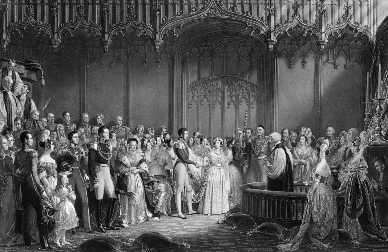 Marriage of Queen Victoria (1819-1901) and Prince Albert (1819-61) at St. James