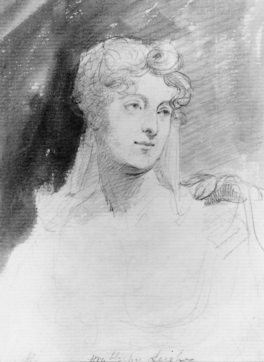 Hon portresi. Augusta Leigh by George Hayter