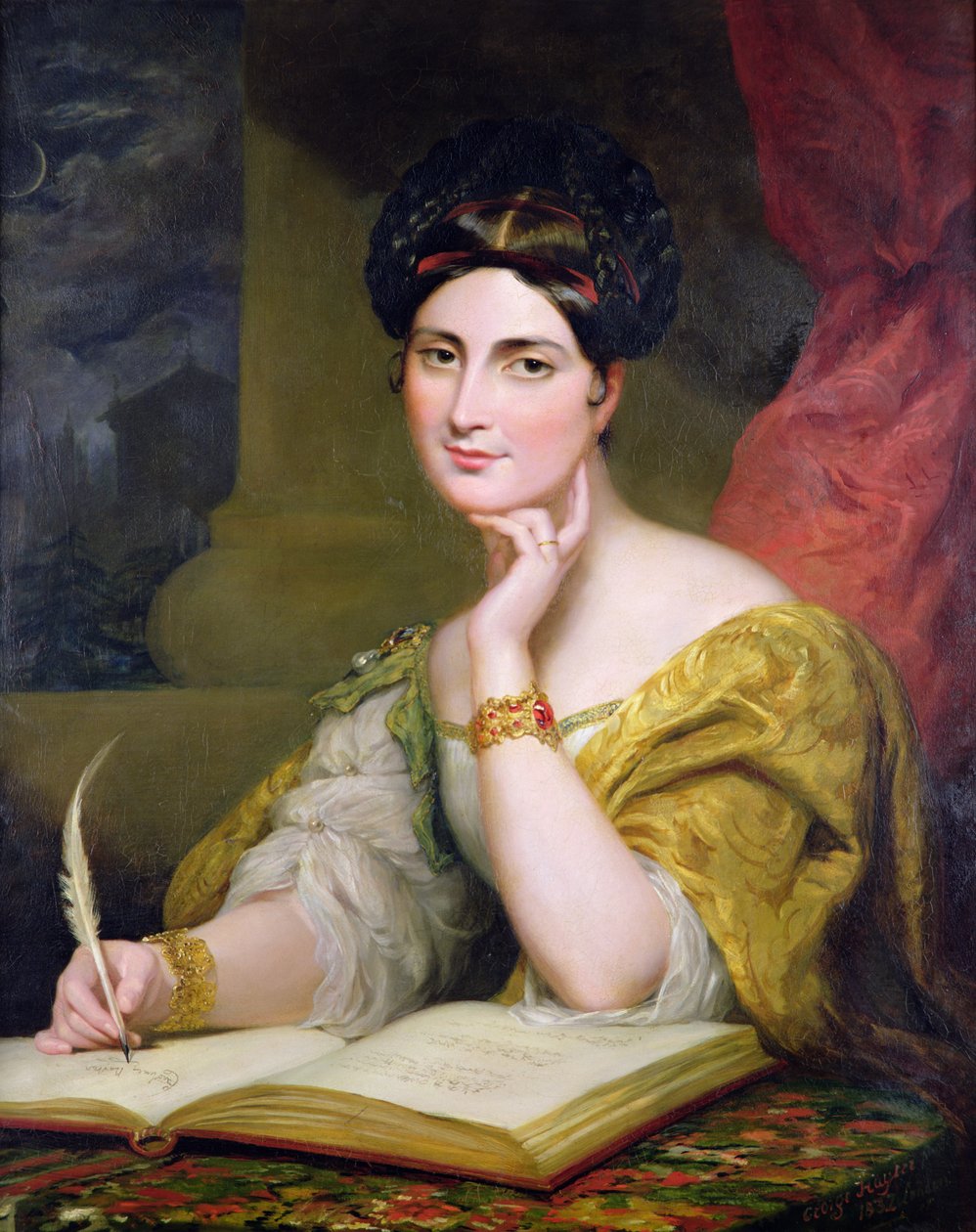 Hon portresi. Bayan Caroline Norton by George Hayter