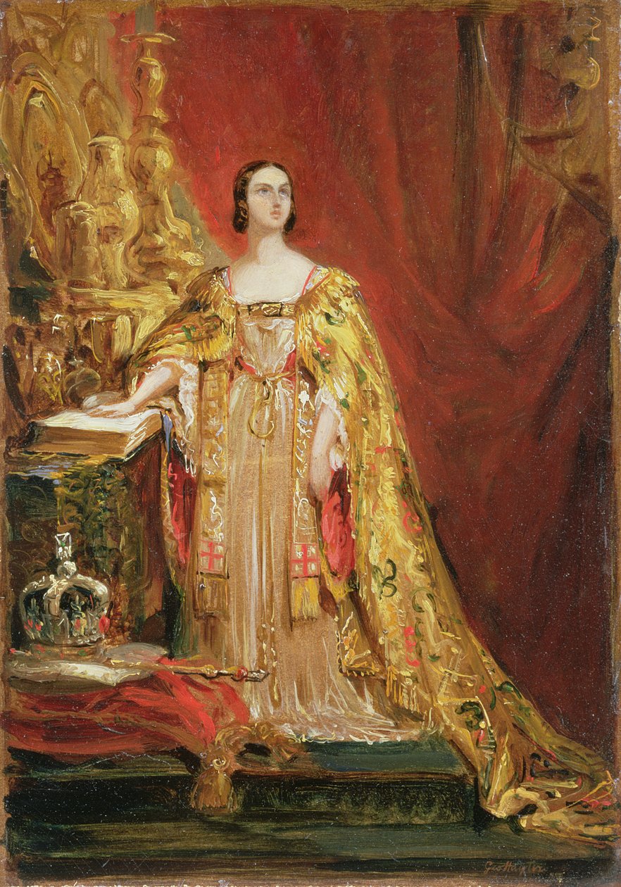 Kraliçe Victoria (1819-1901) Taç Giyme Yemini, 28 Haziran 1838 by George Hayter