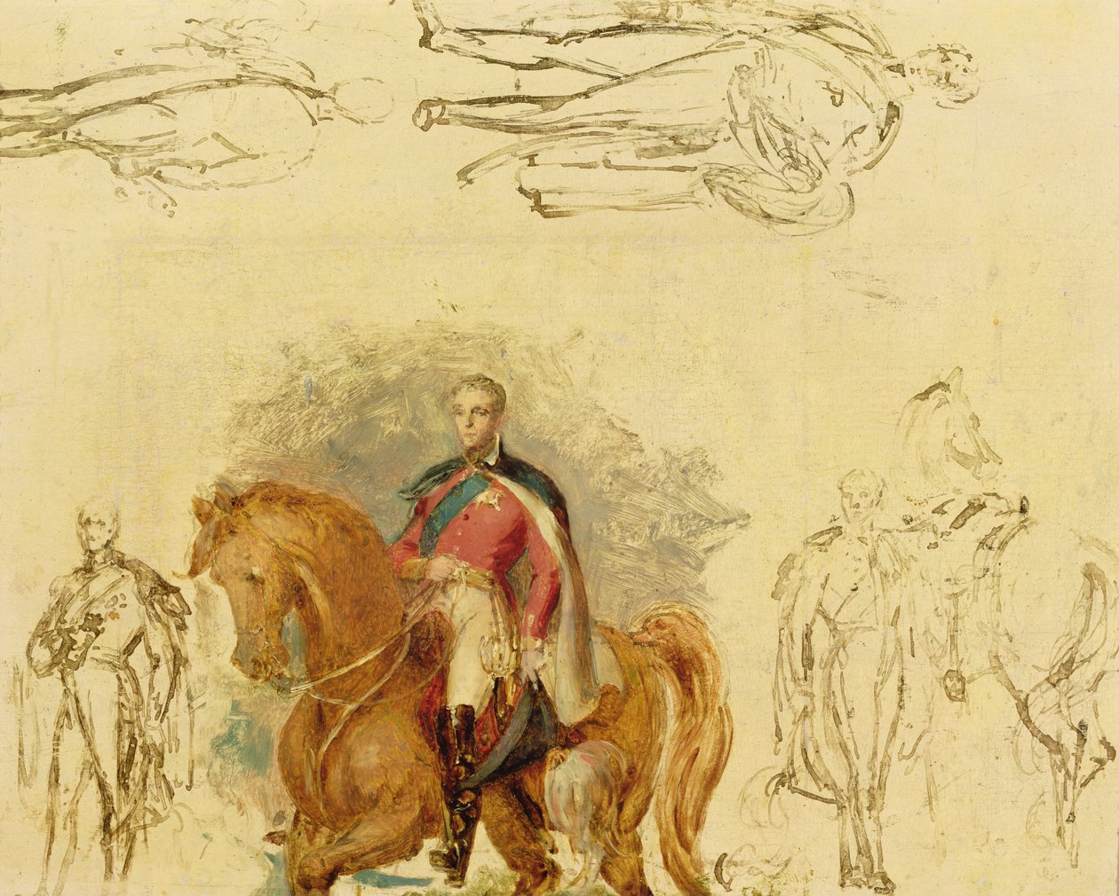 Wellington Dükü (1769-1852) için çalışmalar (gemide petrol) by George Hayter