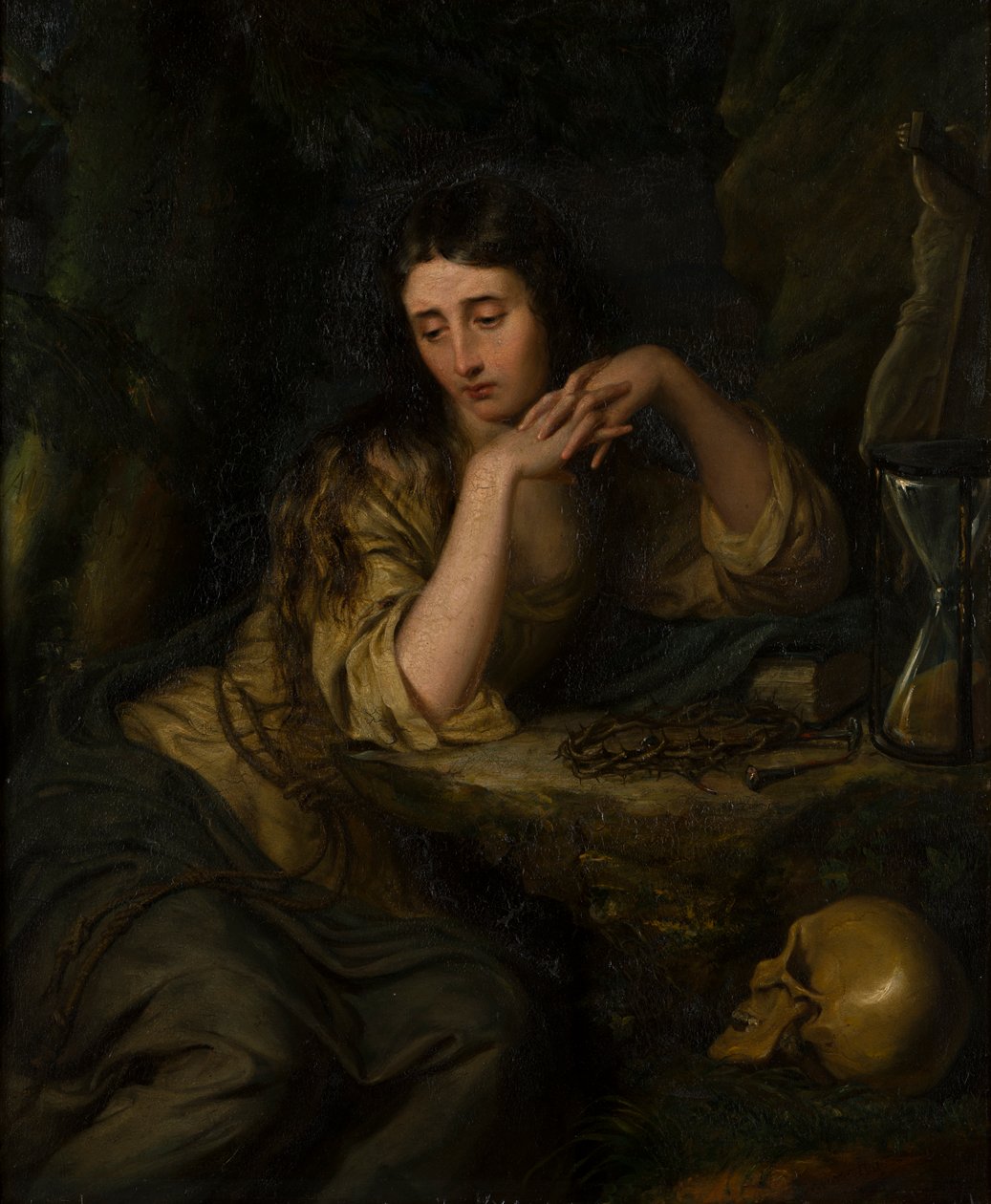 Tövbekar Mecdelli, c.1812-71 (panelde yağlı boya) by George Hayter