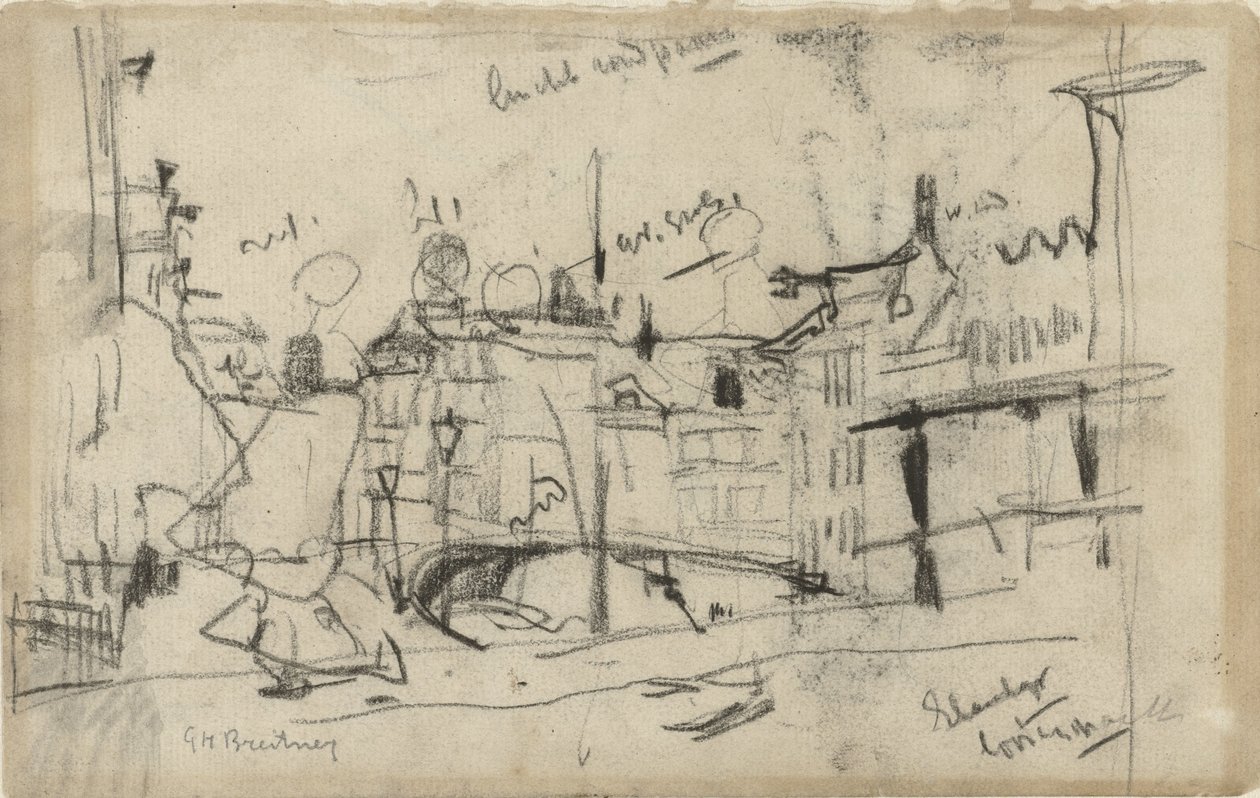 Elandsgracht üzerindeki köprü by George Hendrik Breitner