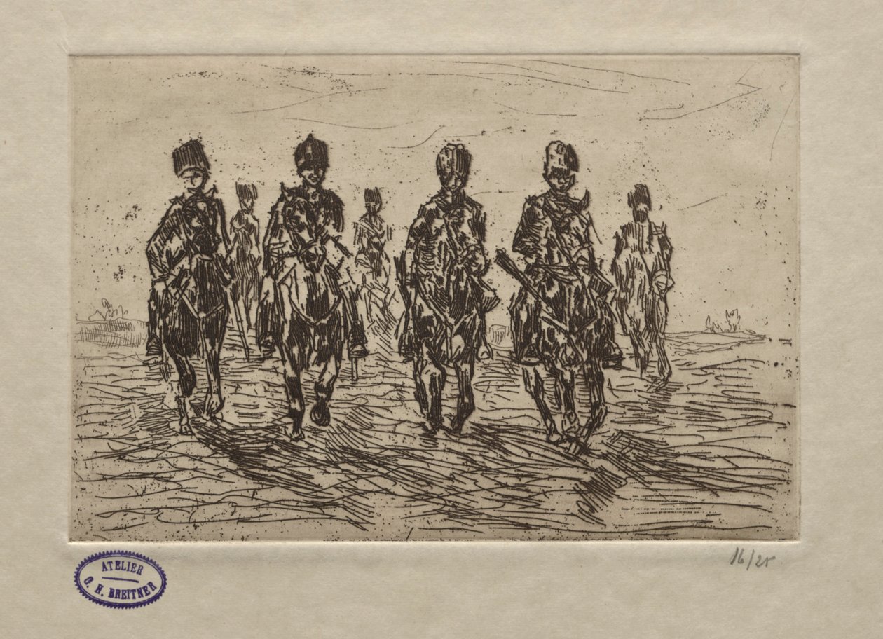 Süvari Sahnesi. by George Hendrik Breitner