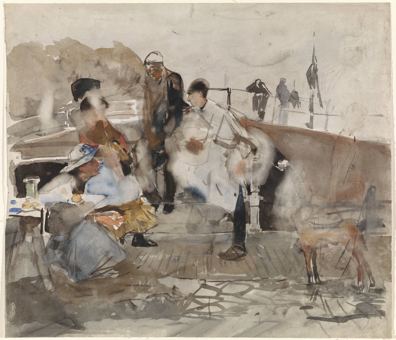 Bir teknede şirket by George Hendrik Breitner