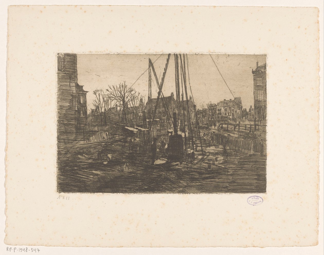 Amsterdam'daki Raadhuisstraat'ta kazık işleri by George Hendrik Breitner