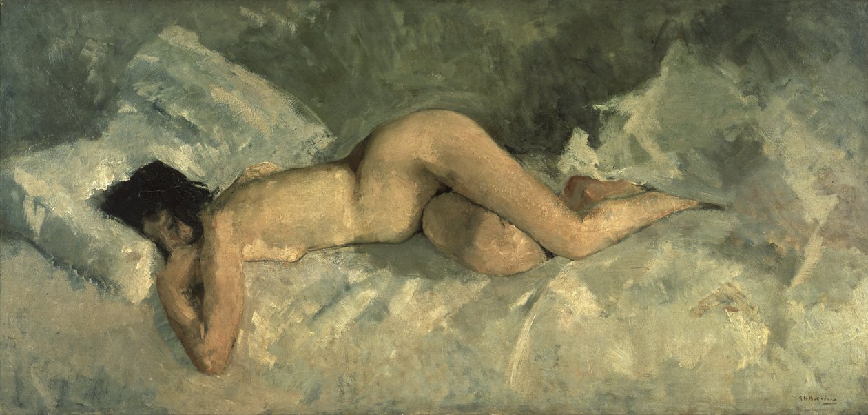 uzanmış çıplak, yaklaşık 1887 by George Hendrik Breitner