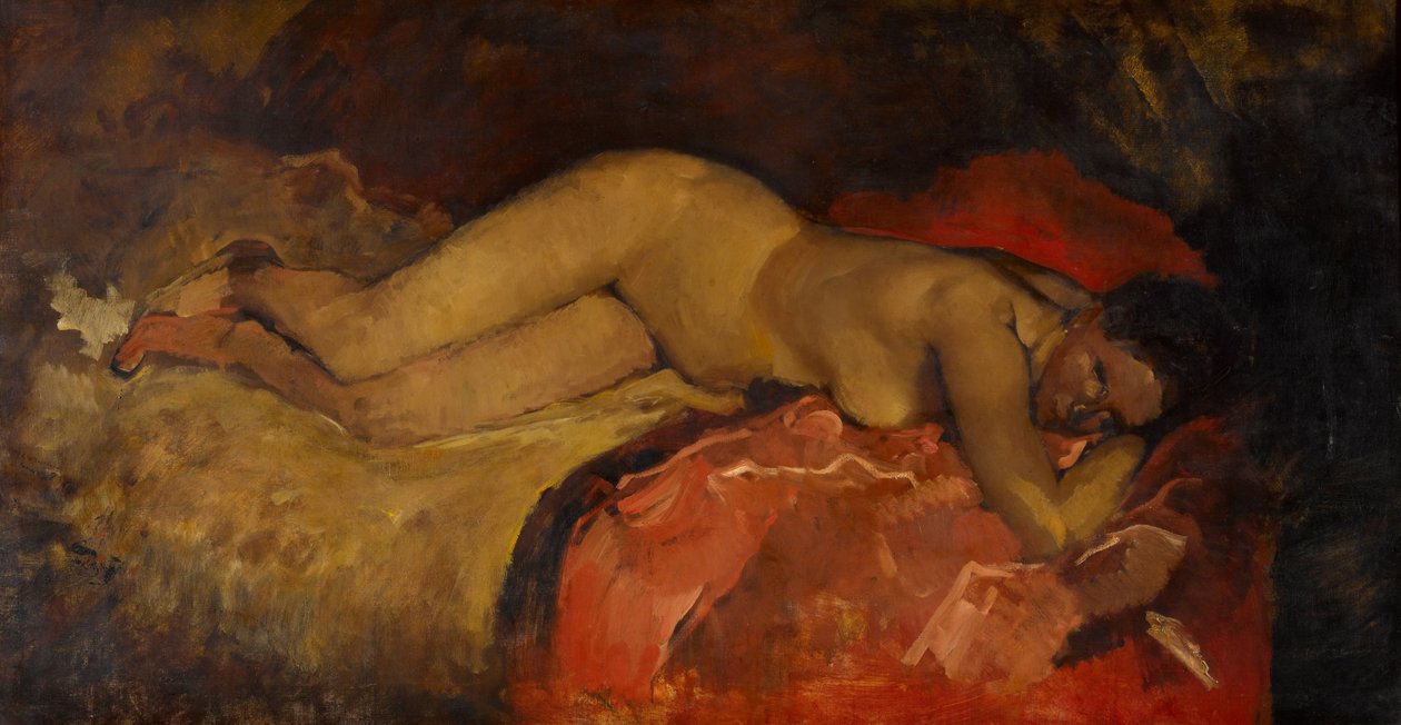 uzanmış çıplak, yaklaşık 1887 by George Hendrik Breitner
