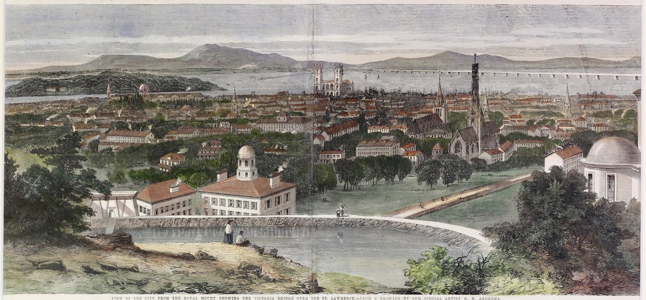 Montreal Şehri, Kanada Doğu Manzarası by George Henry Andrews
