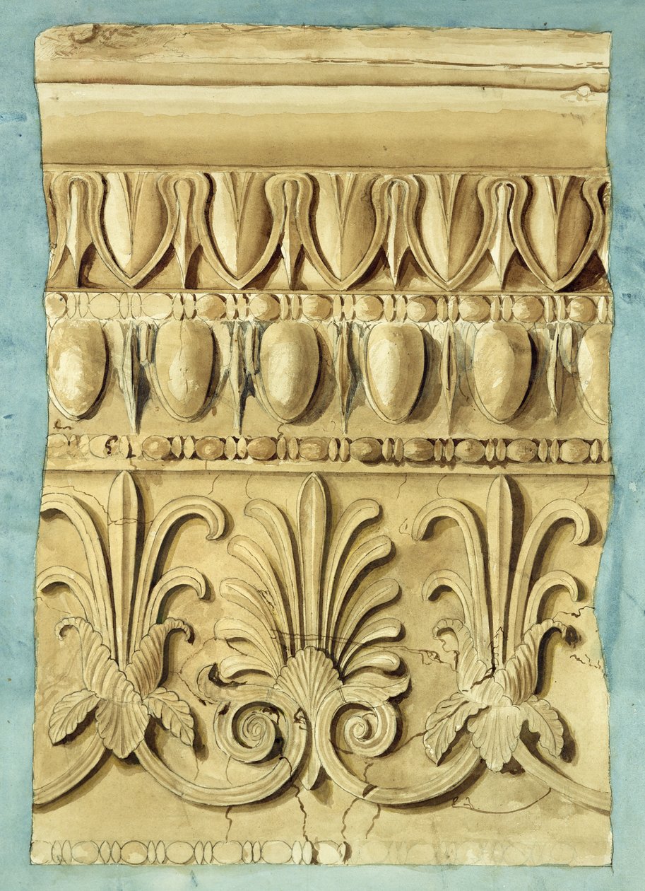 Mimari Parça, 1837 (kağıt üzerinde wc) by George Henry Bailey