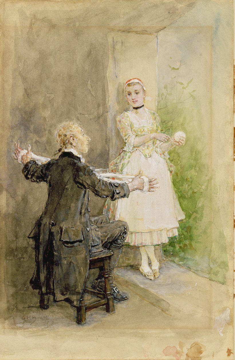 Ichabod Crane ve Katrin Van Püskül, 1893 dolayları by George Henry Boughton