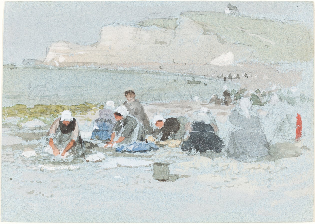 Etretat Sahilinde Çamaşırcı Kadınlar by George Henry Boughton