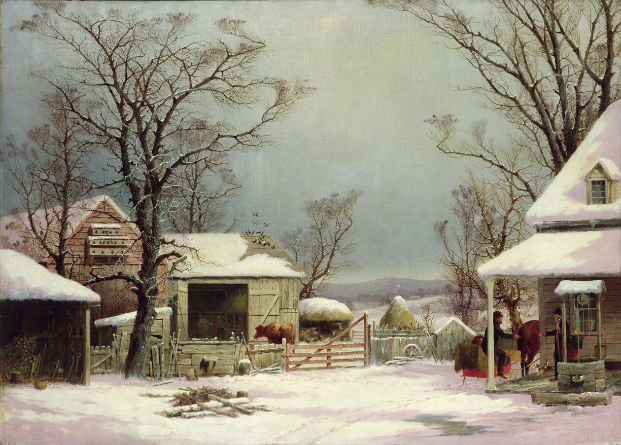 Kışın Çiftlik, 1862 by George Henry Durrie