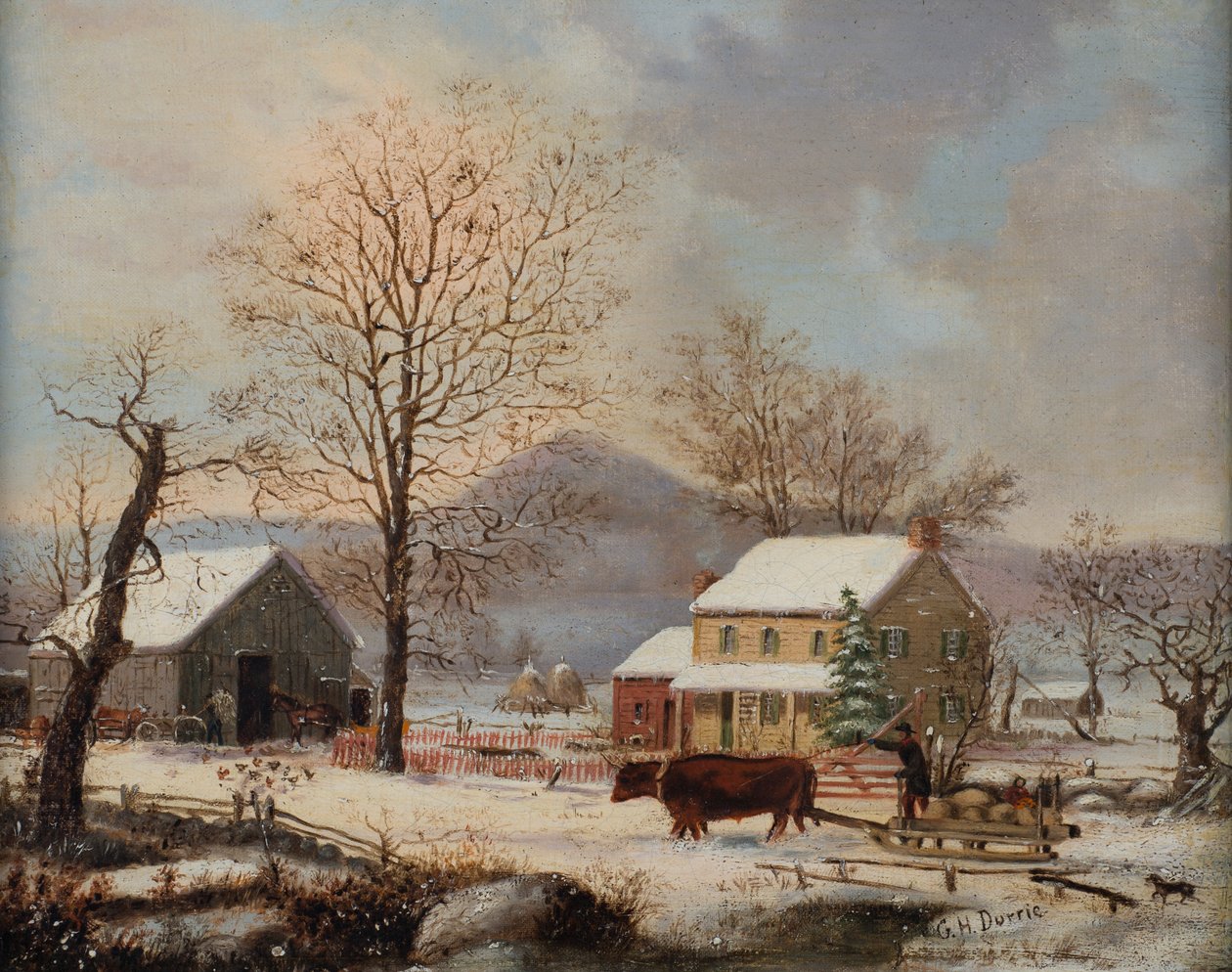 Kış Manzarası, 1830-60 by George Henry Durrie