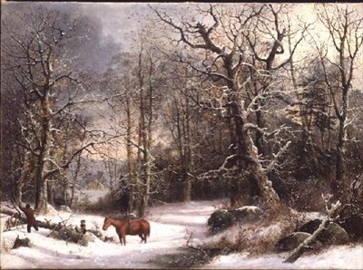 Kışın oduncu by George Henry Durrie