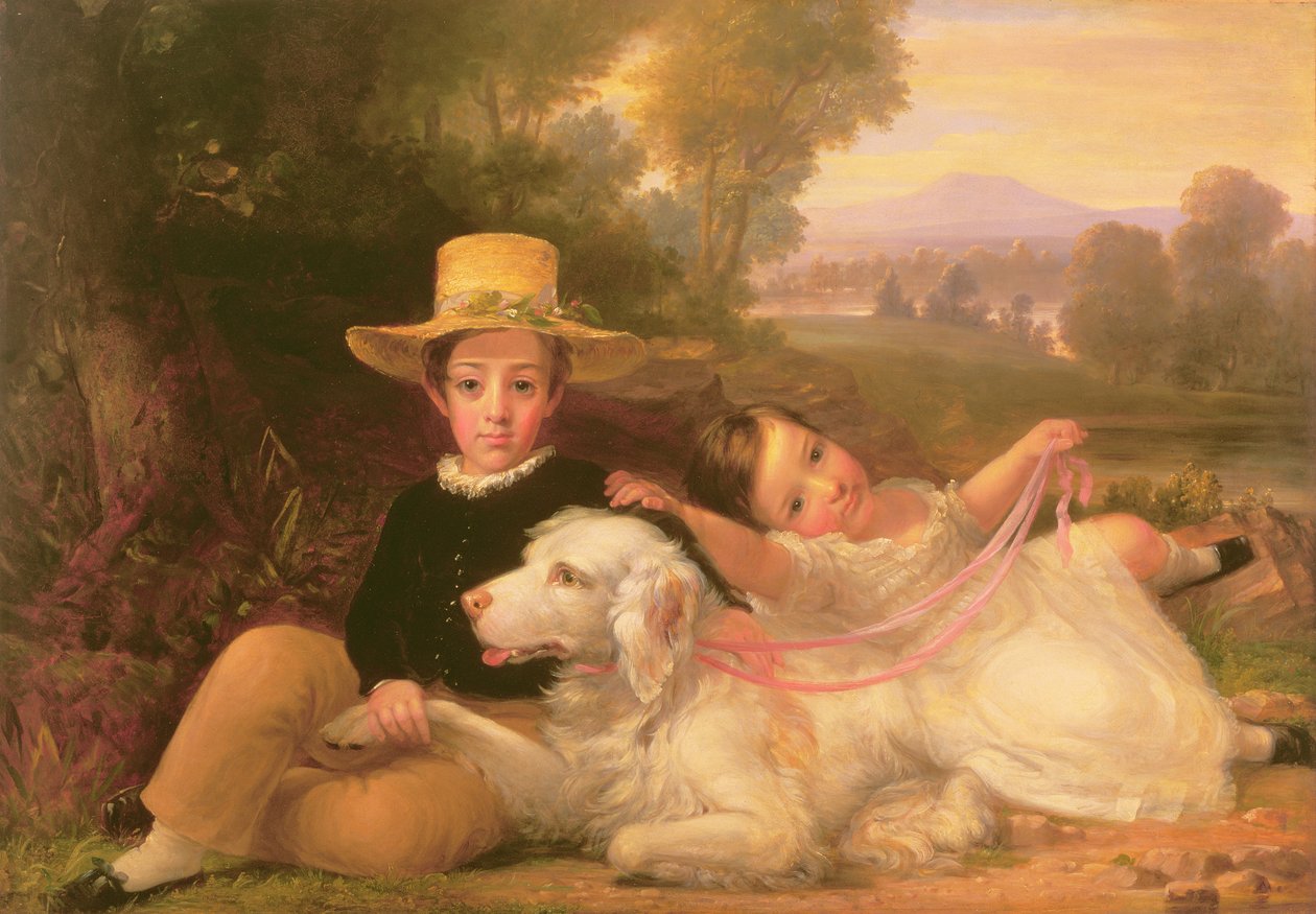 iki çocuk portresi by George Henry Harlow